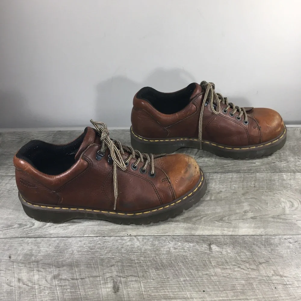 Dr Martens 8312 Chunky Grizzly Lace to Toe Peanut Leather Mens Shoes Doc Size 13
